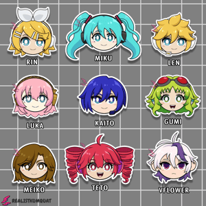 Image of Vocaloid Chibi Stickers