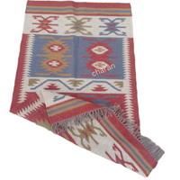 Indian Handwoven Kilim Wool Jute Rug, Multicolor Decor Rug, Custom Size,wool Jute Rug, Rectangle Sha