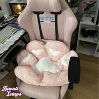 Pink Heart Cat Paw Cushion
