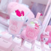 Image 1 of Bunny Boba Dessert Keycaps