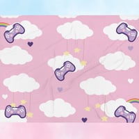 Image 1 of Kawaii Controller Throw Blanket