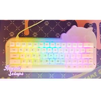 Image 3 of Kawaii Pink And White Jelly Keycaps Set 117 Pieces