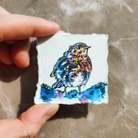Image 1 of 'Olivia' the Robin - Original Artwork 5x5cm