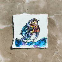 Image 3 of 'Olivia' the Robin - Original Artwork 5x5cm