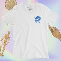 Image 1 of My Skull Is Blue Unisex V-Neck T-Shirt