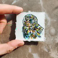 Image 2 of 'Legend' the Owl - Original Artwork 5x5cm