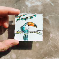 Image 2 of  'Noah' the Toucan - Original Artwork 5x5cm
