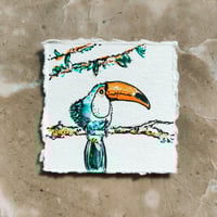 Image 4 of  'Noah' the Toucan - Original Artwork 5x5cm