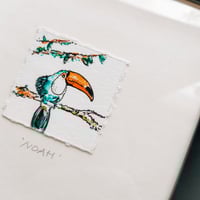 Image 6 of  'Noah' the Toucan - Original Artwork 5x5cm