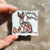 Image 1 of 'Daisy' the Bunny - Original Artwork 5x5cm