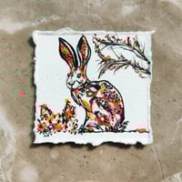 Image 3 of 'Daisy' the Bunny - Original Artwork 5x5cm