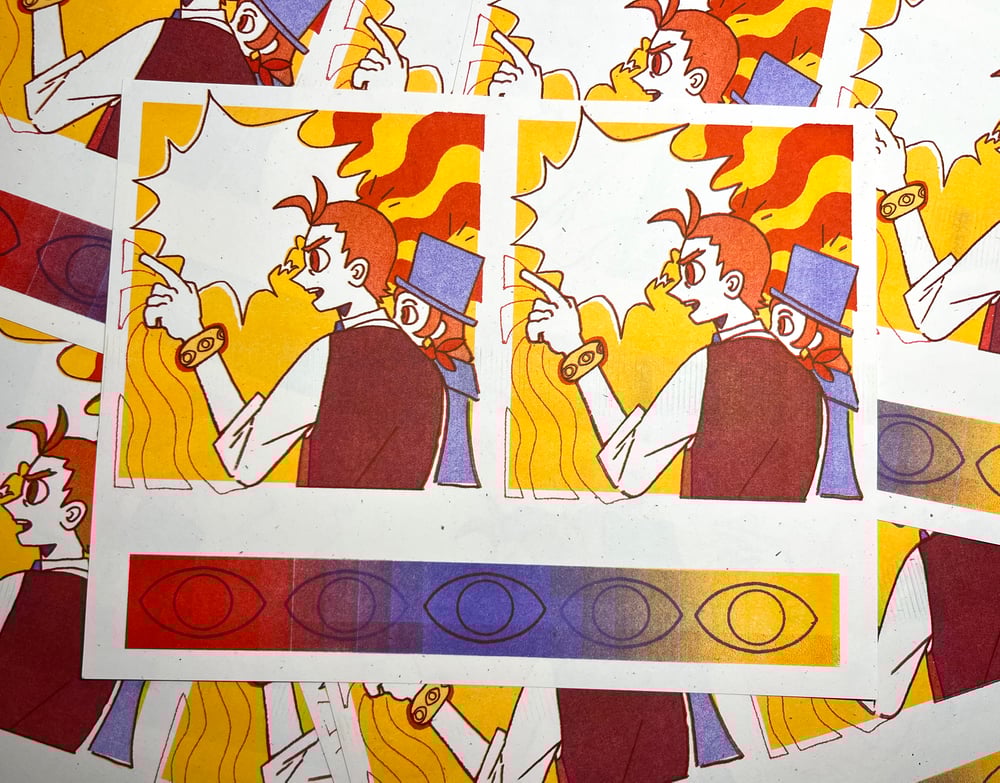 Image of Witness, Gotcha! Risograph Print