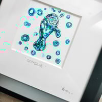 Image 4 of 'Ophelia' the Mama Manatee -Original Artwork 9x9cm