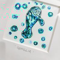Image 5 of 'Ophelia' the Mama Manatee -Original Artwork 9x9cm