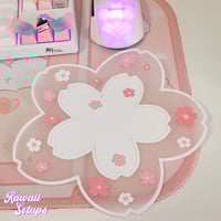 Image 2 of White Sakura Flower Coaster