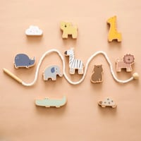 Image 2 of Montessori Animal Threading Toys 