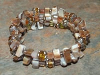 Cream Shell Wrap Around Bracelet