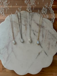 Image 1 of Moonstone Angel Tear Necklace