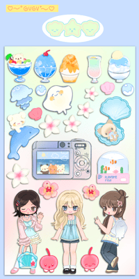Beach Day Sticker Sheet 