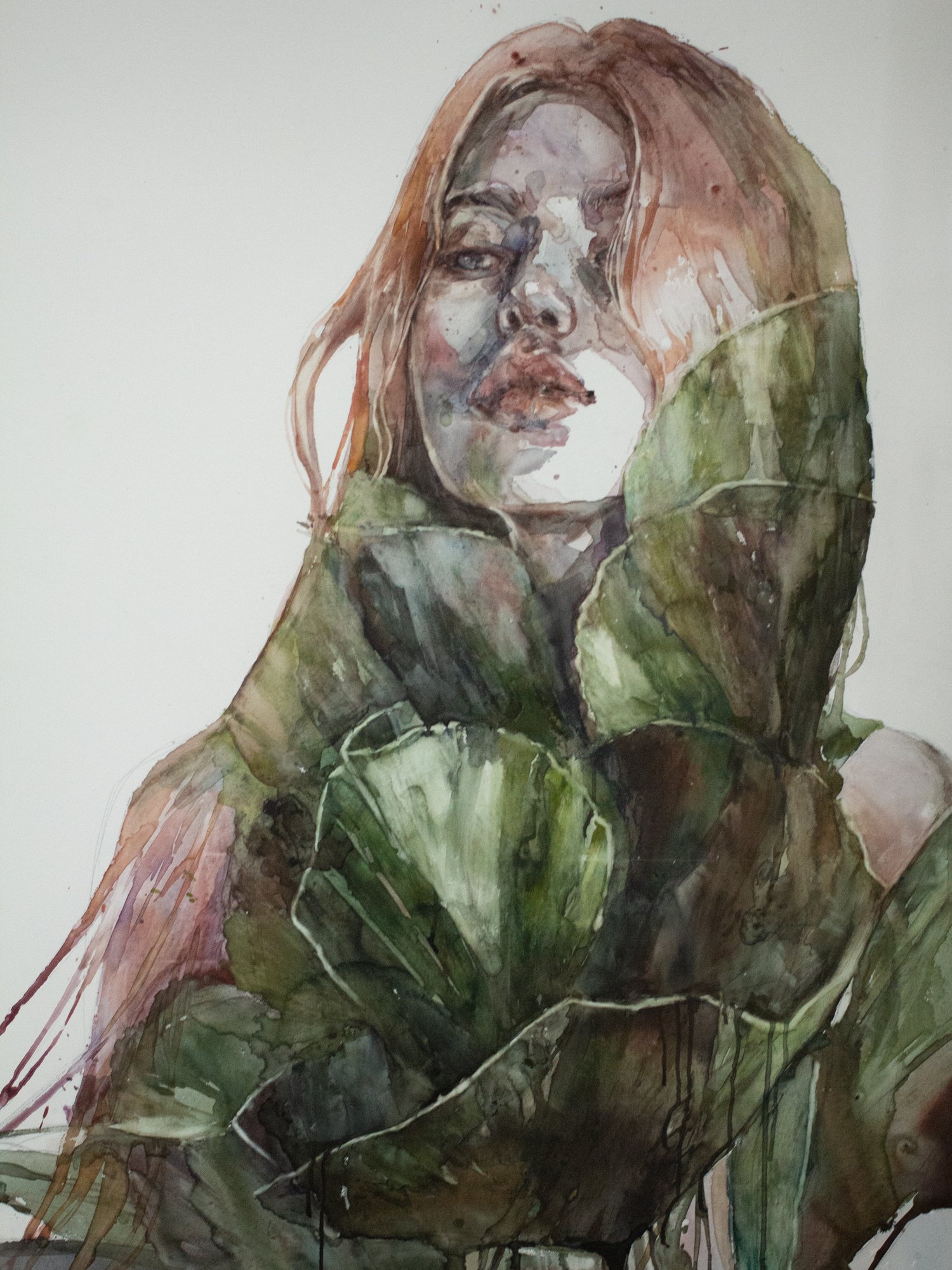 Agnes-Cecile green shadow (100x150 cm)