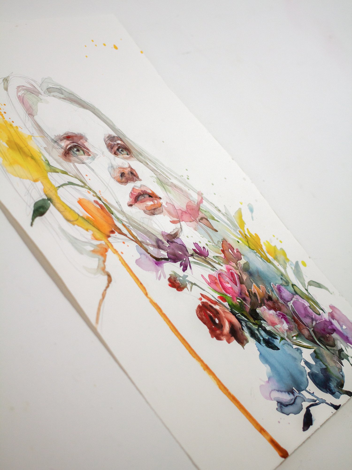 Agnes-Cecile flora demo study (38x56 cm)