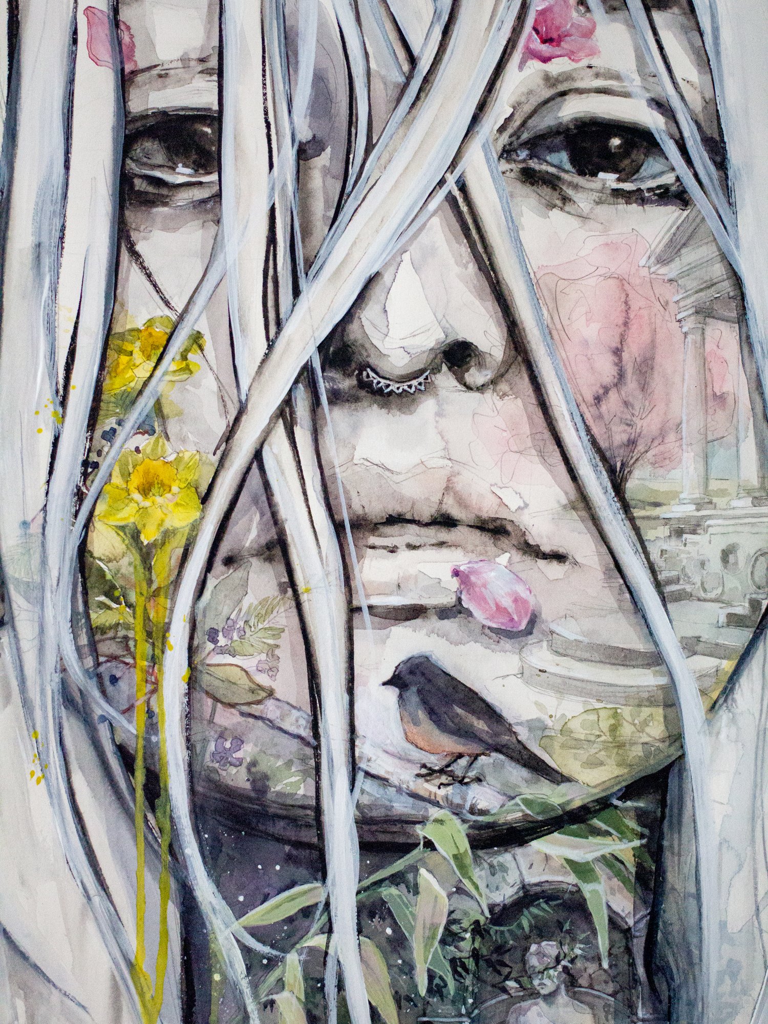 Agnes-Cecile the story outside (45x64 cm)