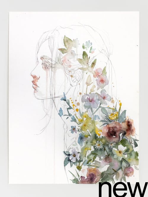 Image of growing flora study (30x40 cm)