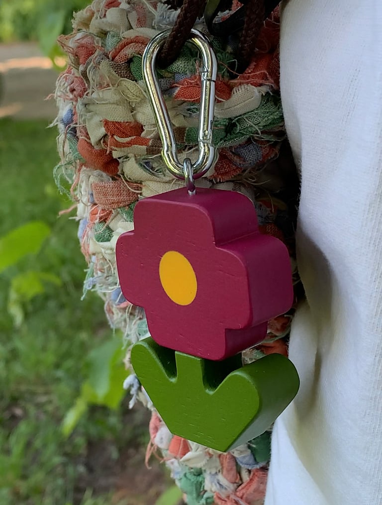Flower Charm (wine red) Image 2