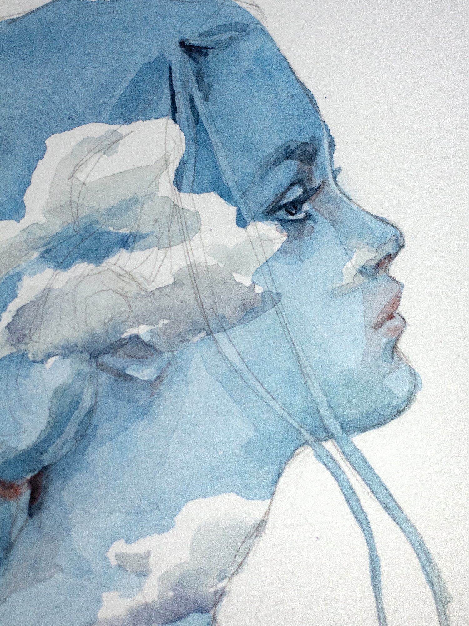 Agnes-Cecile clouds girl (18x25 cm) 