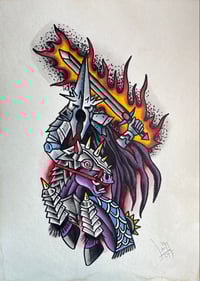 Nazgul espada con fuego