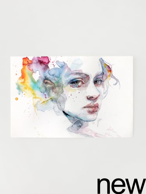 Image of rainbow portrait study (30x20 cm)