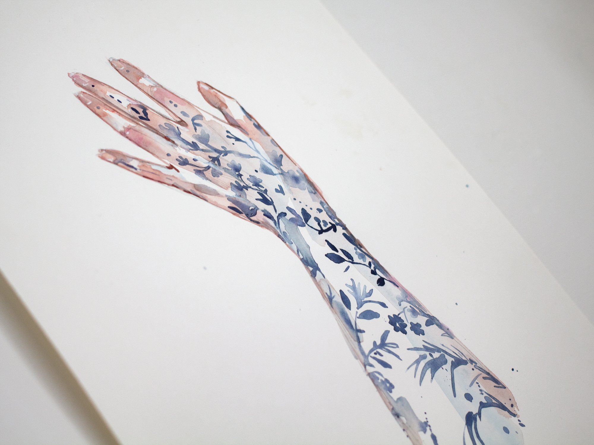 Agnes-Cecile porcelain hand sketch (29x38 cm)