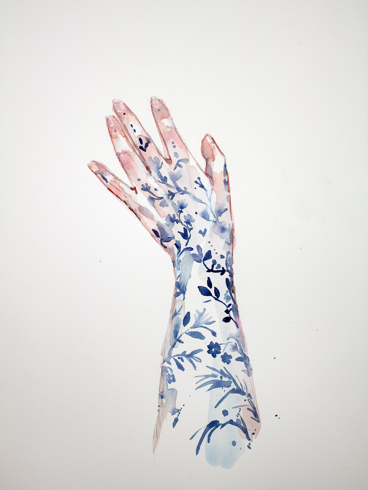 Agnes-Cecile porcelain hand sketch (29x38 cm)