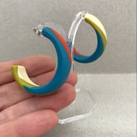 Image 6 of NEW colour block hoop earrings!