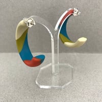 Image 5 of NEW colour block hoop earrings!