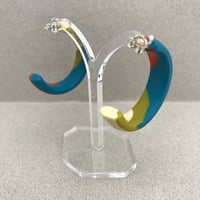 Image 4 of NEW colour block hoop earrings!