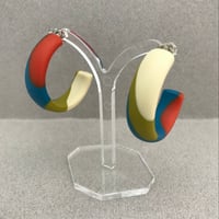 Image 1 of NEW colour block hoop earrings!