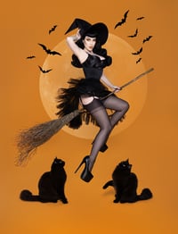 Image 1 of Bettie Page Halloween cats
