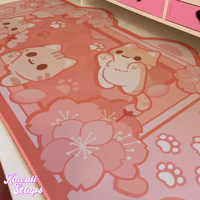 Image 1 of Sakura Cat Deskmat