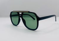 Image 1 of Retro Dark Green Sunglasses 