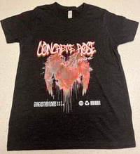 Dark Gray Concrete Rose Heart T