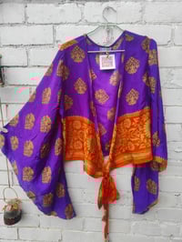 Image 7 of Stevie sari top - purple and orange