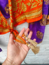 Image 4 of Stevie sari top - purple and orange 