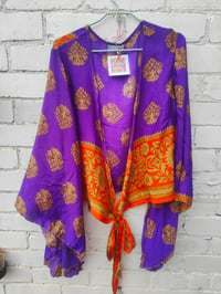 Image 5 of Stevie sari top - purple and orange 