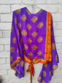 Image 7 of Stevie sari top - purple and orange 