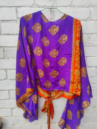 Image 12 of Stevie sari top - purple and orange