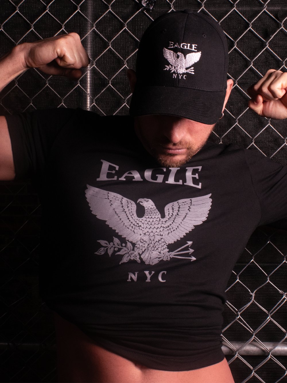 The Eagle NYC Black Tee w/ Gray Logo