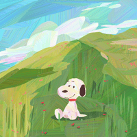 SNOOPY SITS PRINT