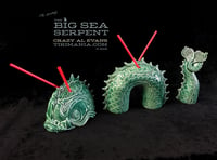 Image 3 of Big Sea Serpent Deep Sea Green Open Edition Three Piece Drinking Vessel Set