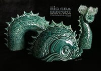 Image 1 of Big Sea Serpent Deep Sea Green Open Edition Three Piece Drinking Vessel Set